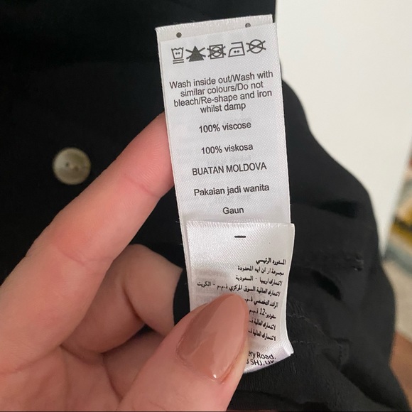 Black button up mini dress - Picture 8 of 12